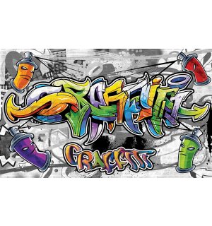 Wall mural vlies: Colour graffiti - 254x368 cm