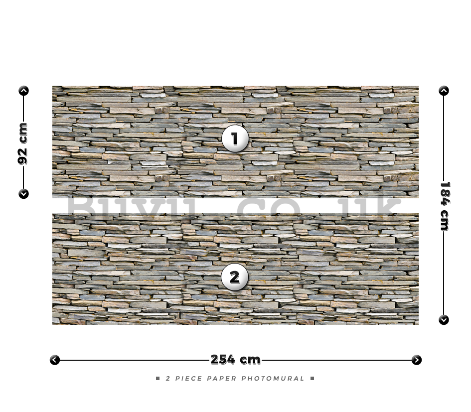 Wall Mural: Stone wall (1) - 184x254 cm