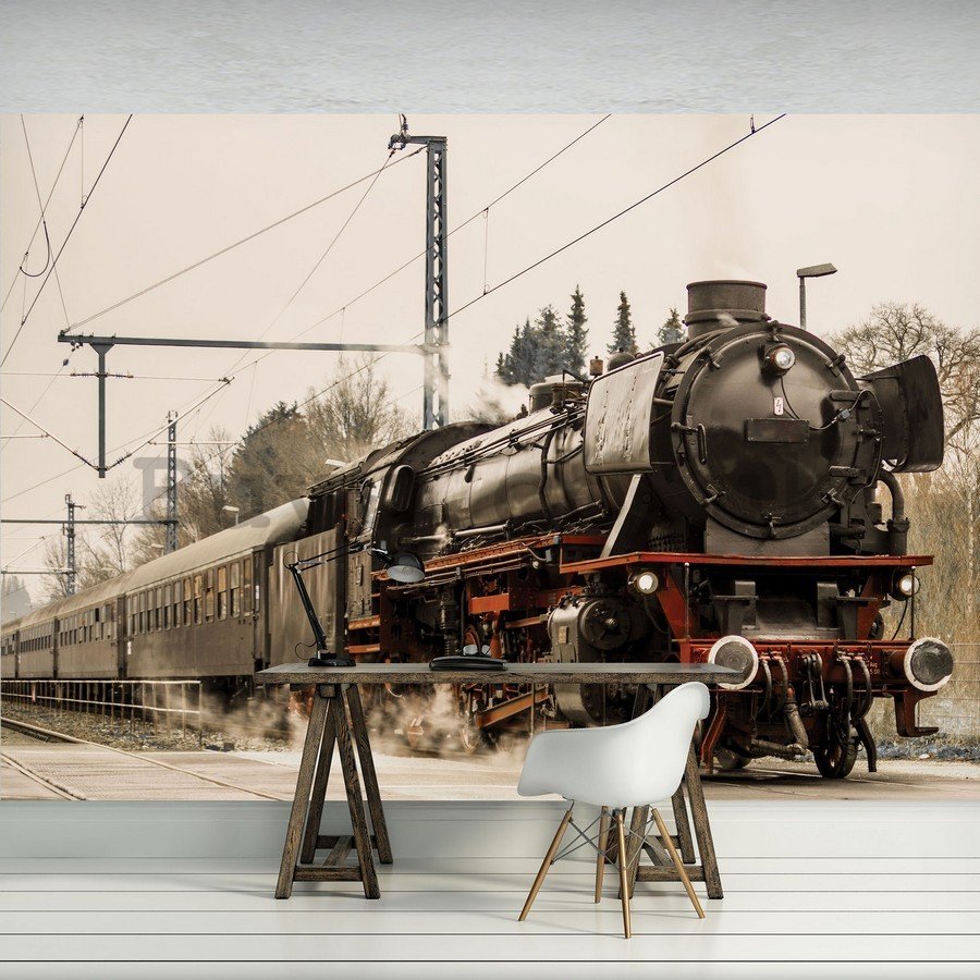 Wall Mural: Steam locomotive (1) - 184x254 cm