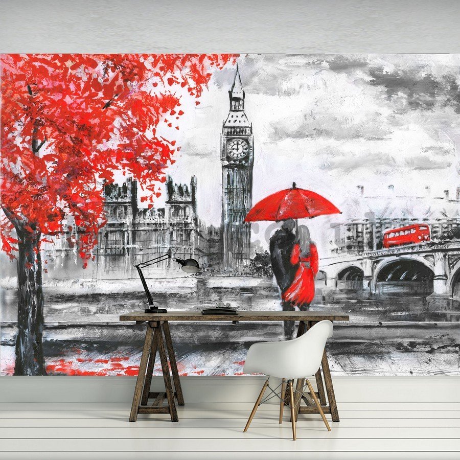 Wall Mural: London (painted) - 184x254 cm