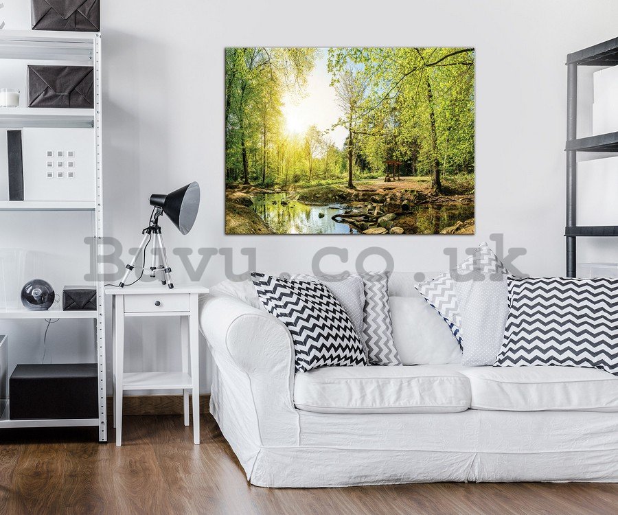 Painting on canvas: Forest brook (3) - 75x100 cm