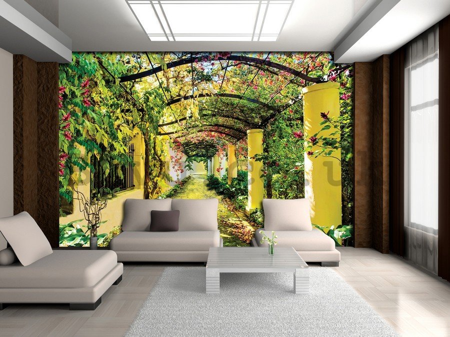 Wall mural vlies: Blooming road - 184x254 cm