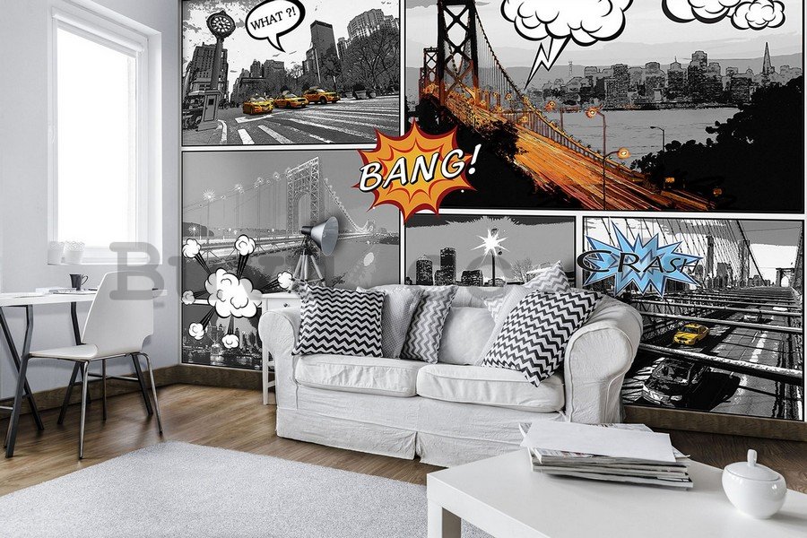 Wall mural vlies: New York (Comics) - 254x368 cm