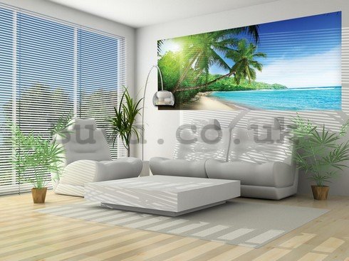 Wall Mural: Beach paradise - 104x250 cm
