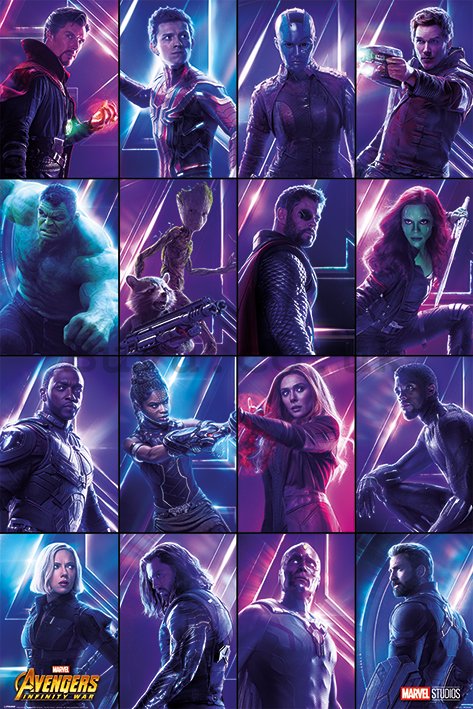 Poster - Avengers Infinity War (Heroes)