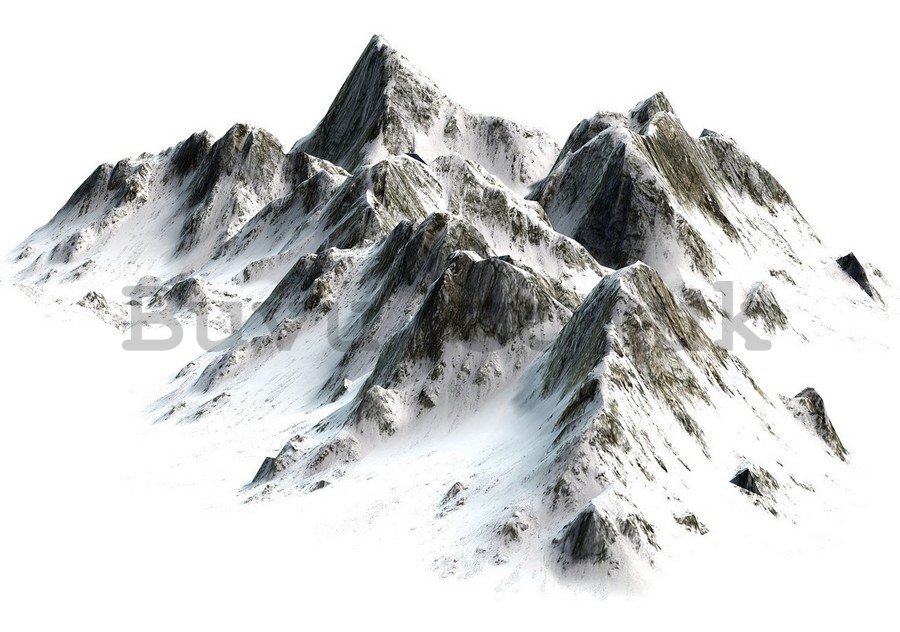 Wall mural vlies: Snowy mountains - 254x368 cm
