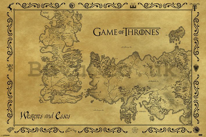 Poster - Game of Thrones (Old map)