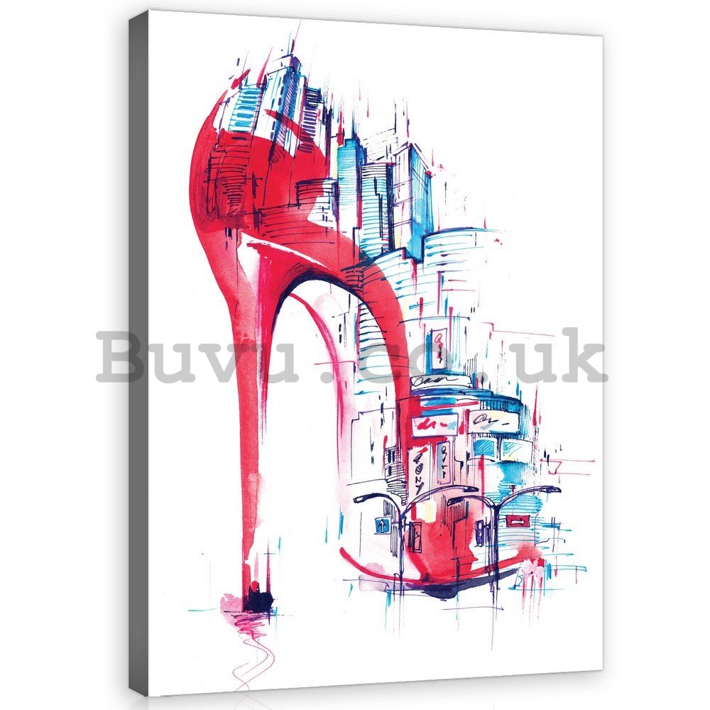 Painting on canvas: Shoe (abstract painting) - 100x75 cm