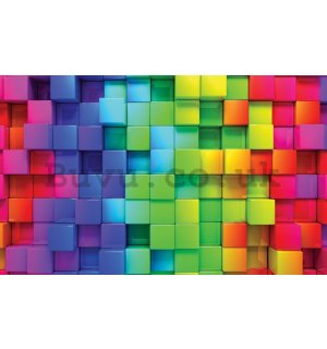 Wall mural vlies: Pastel cubes - 184x254 cm