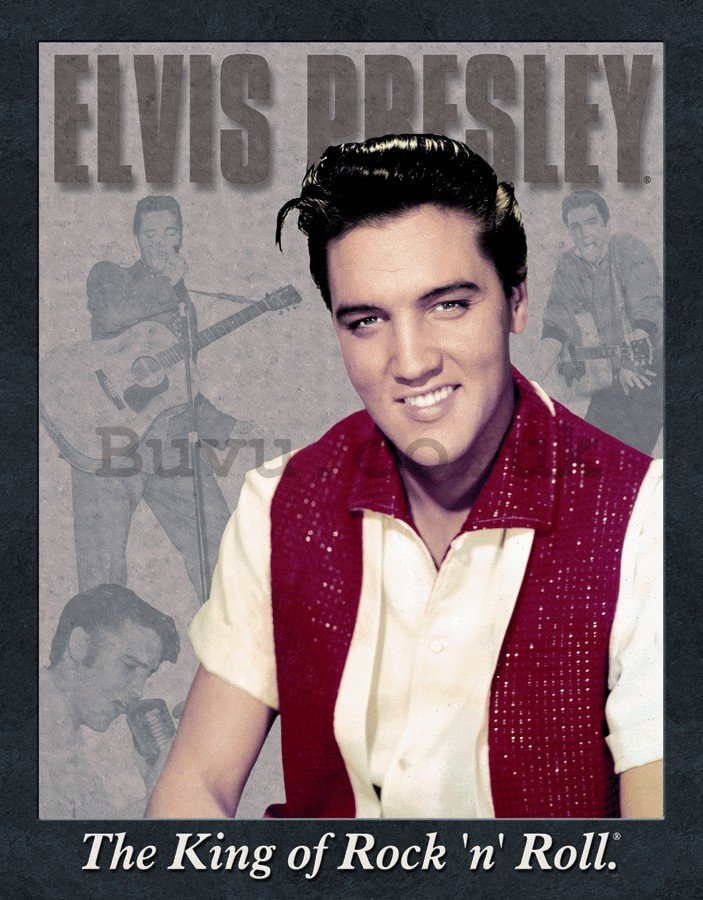 Metal sign - Elvis Presley (The King of Rock 'n' Roll)