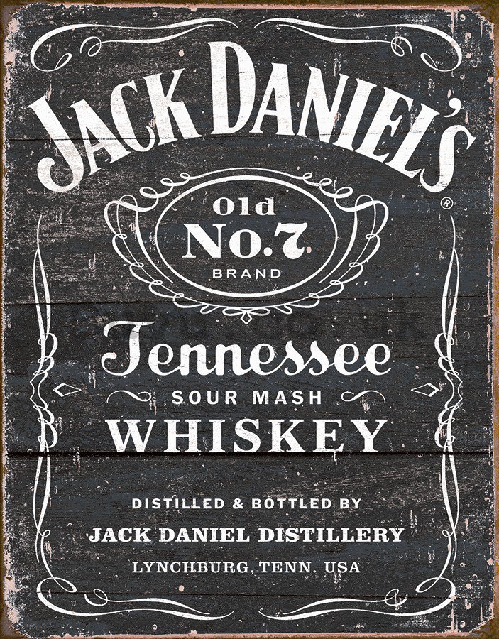 Metal sign - Jack Daniels (Brown)