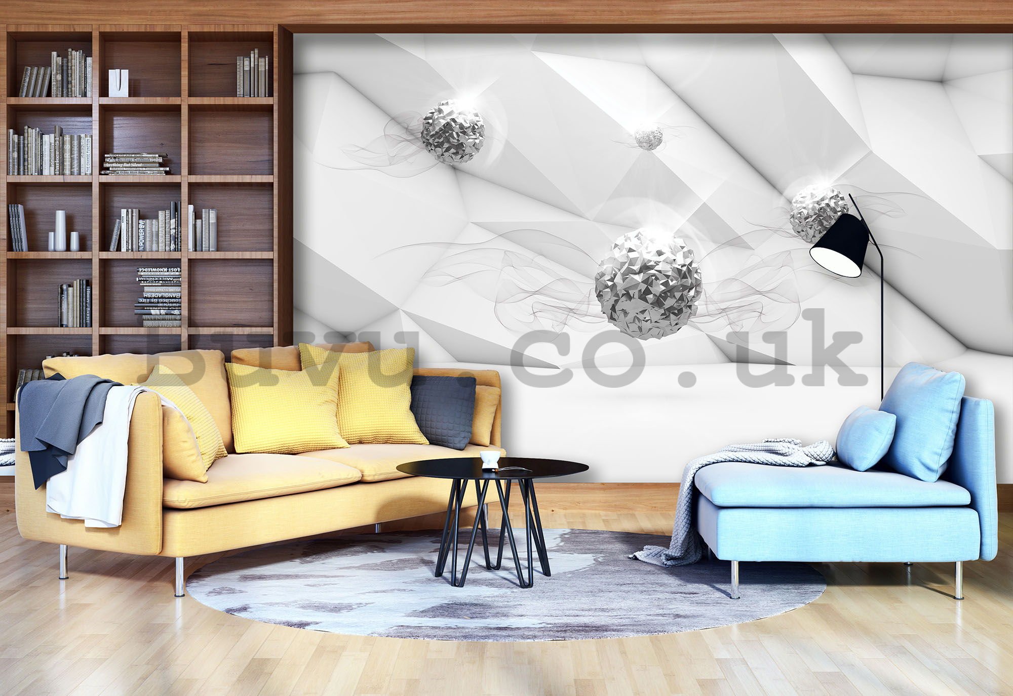 Wall mural vlies: Spherical Abstraction (1) - 184x254 cm