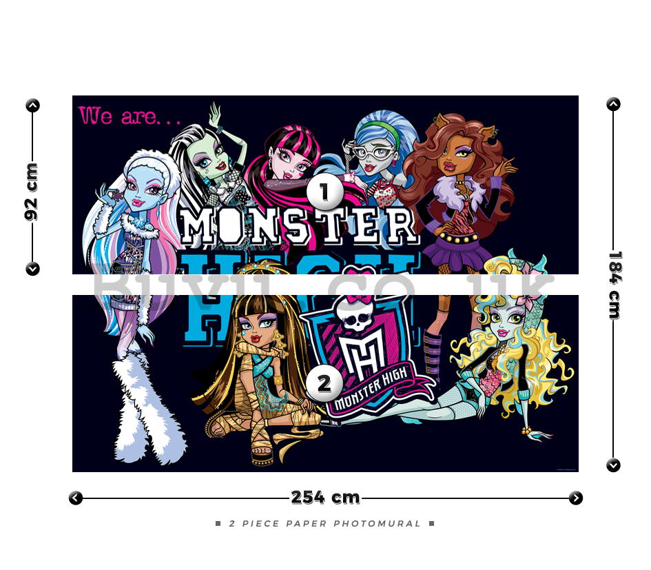 Wall Mural: Monster High (5) - 184x254 cm