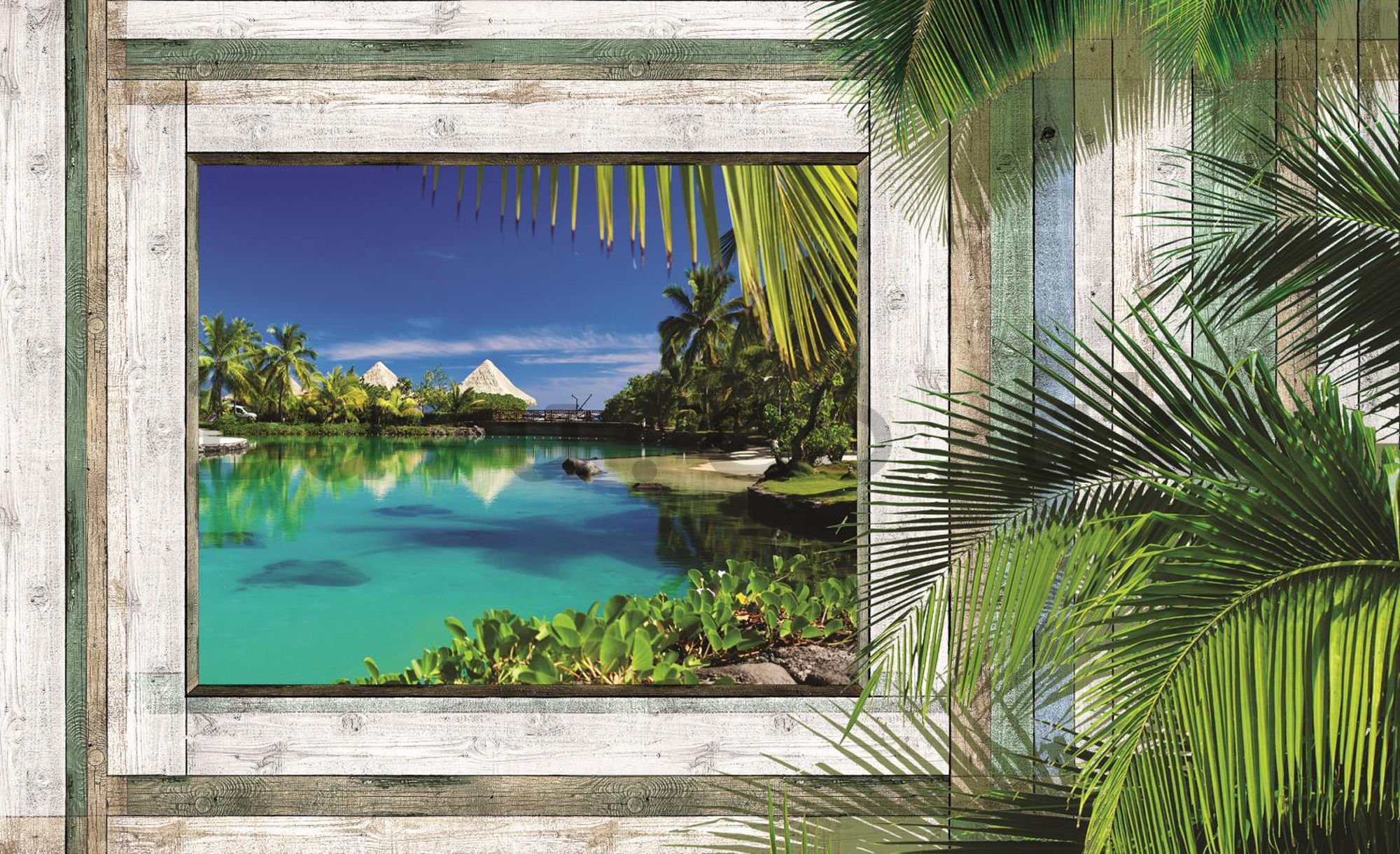 Wall Mural: Window to paradise (1) - 184x254 cm