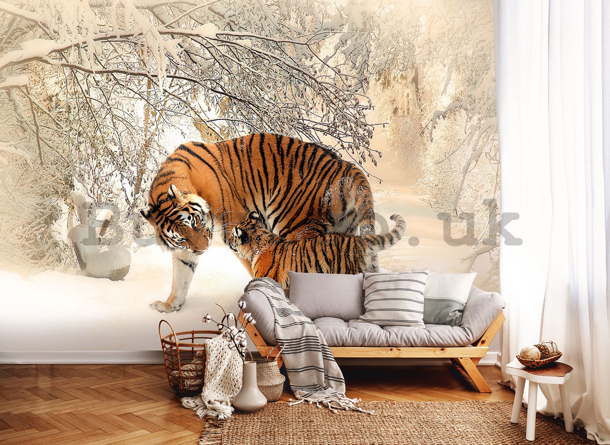 Wall mural: Tigers (1) - 254x368 cm