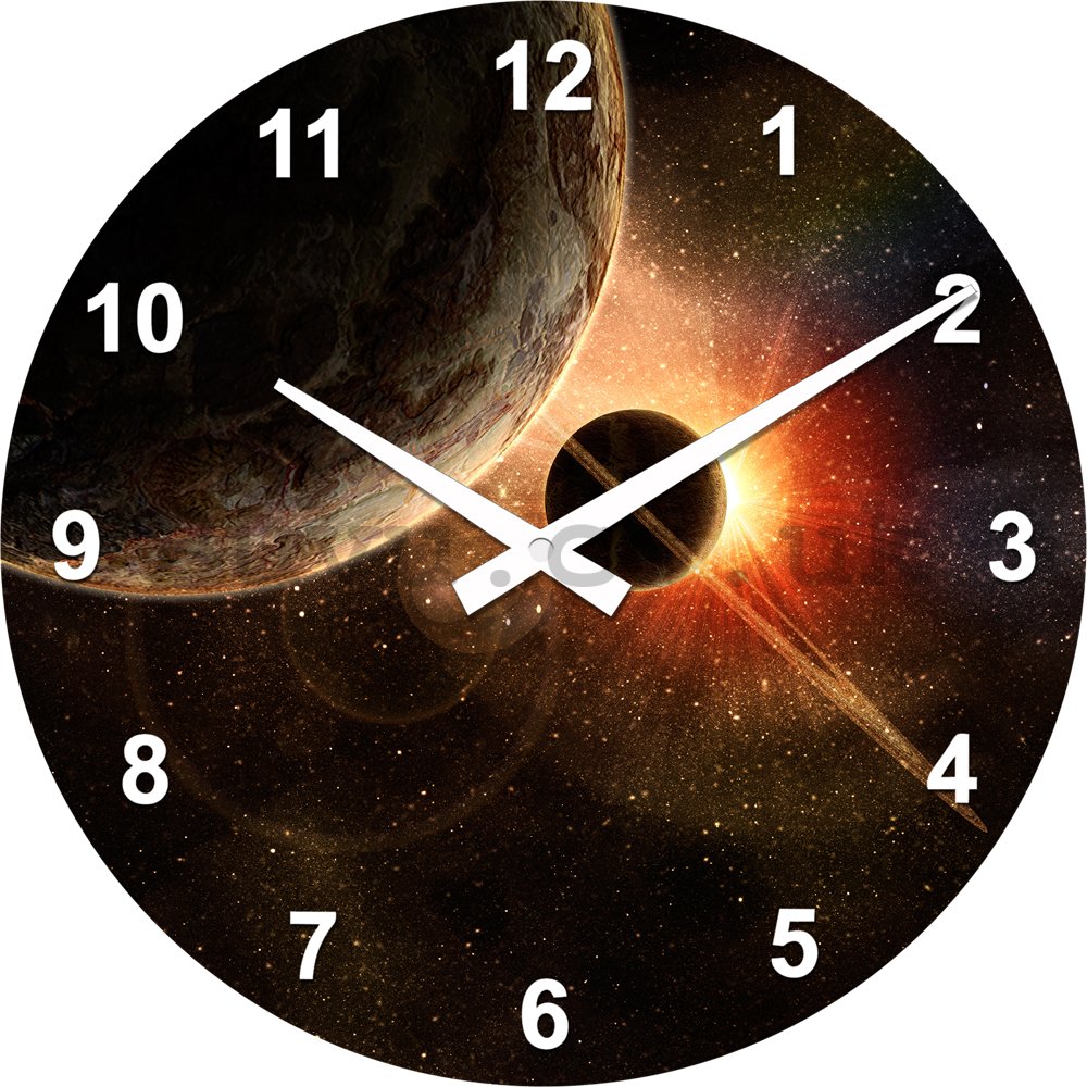 Glass wall clock - Eclipse