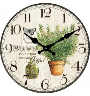 Glass wall clock - Rosemary (1)
