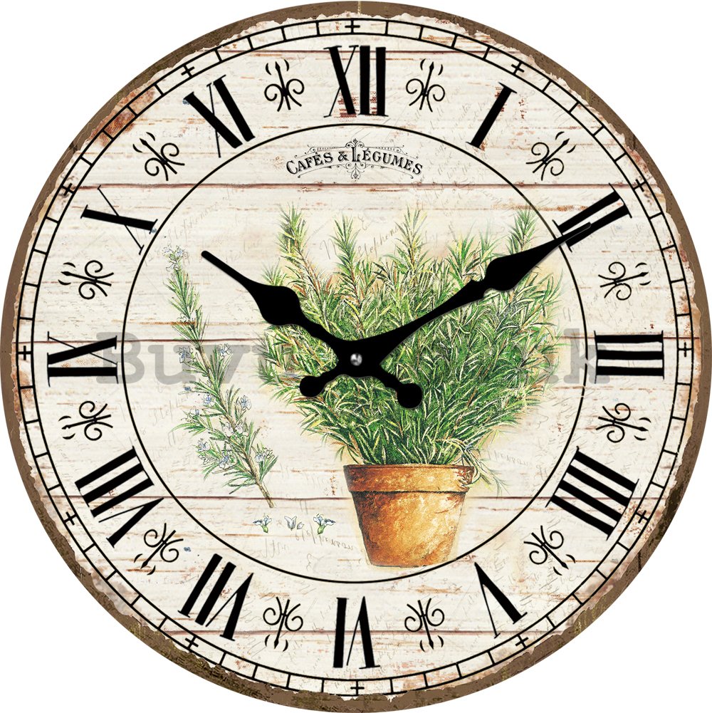 Glass wall clock - Rosemary (2)
