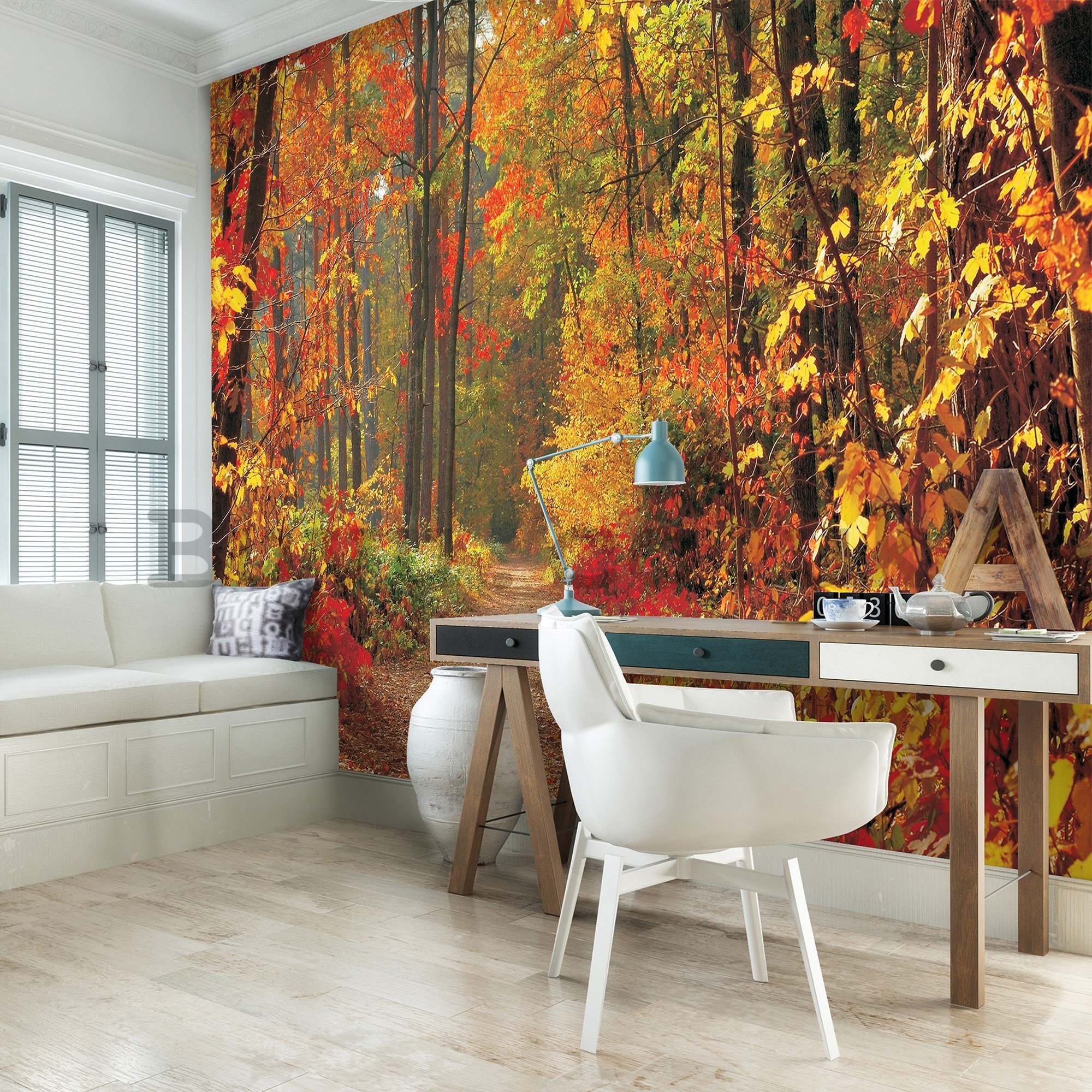 Wall mural vlies: Autumn Forest - 416x254 cm