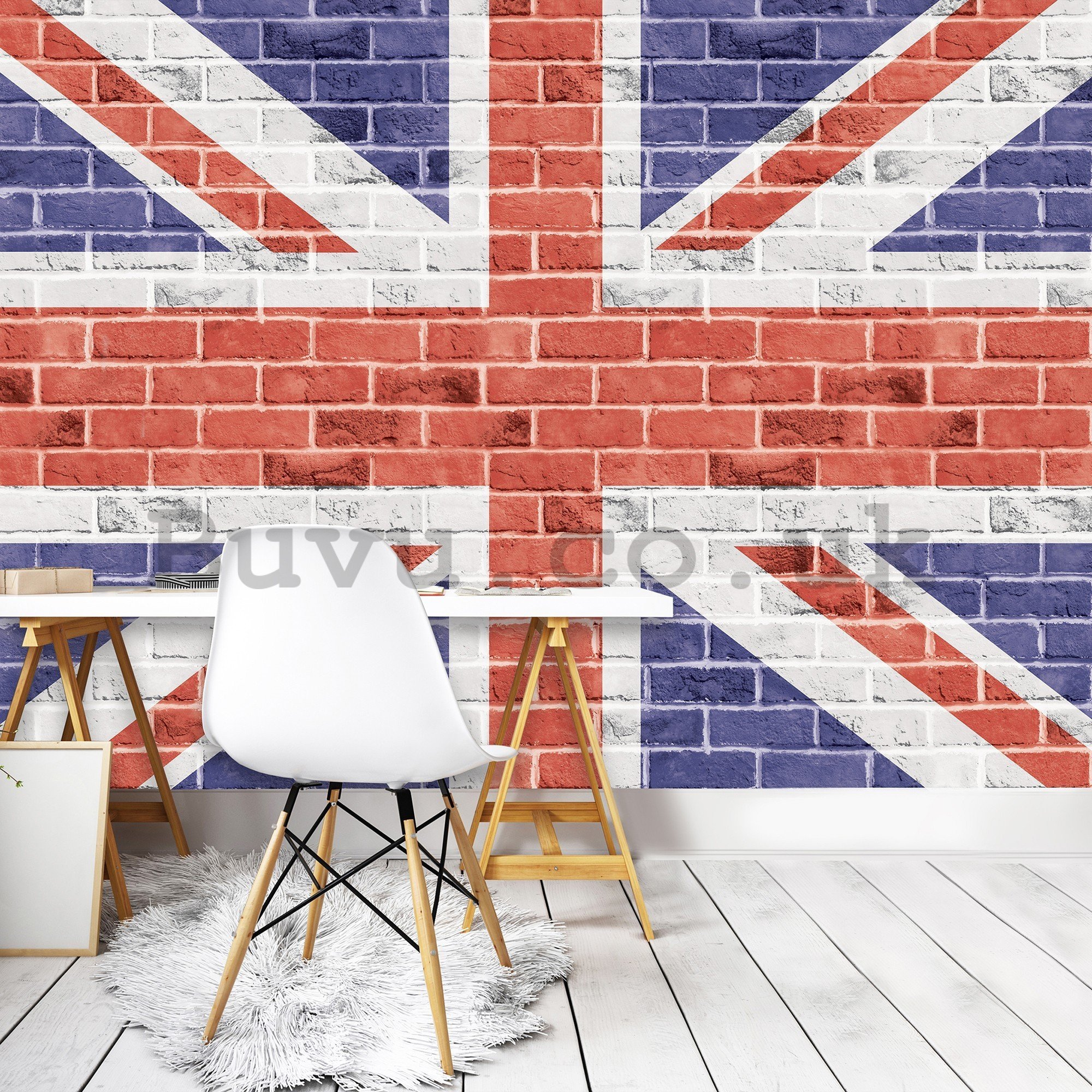 Wall mural vlies: Flag of the Great Britain (Union Jack) - 416x254 cm
