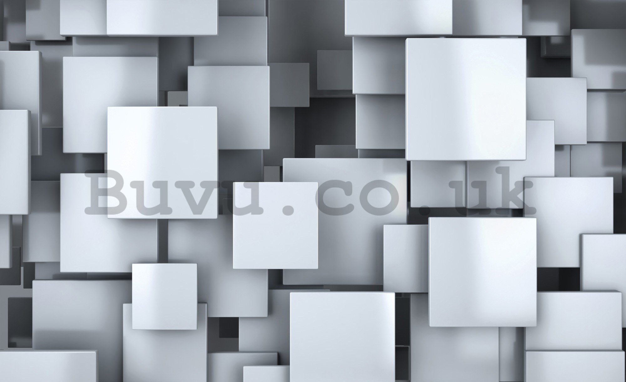 Wall mural vlies: Squares in the space (2) - 416x254 cm