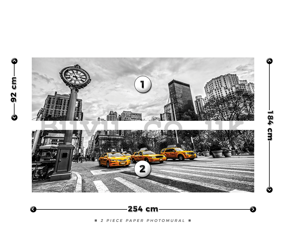 Wall Mural: New York (Taxi) - 184x254 cm