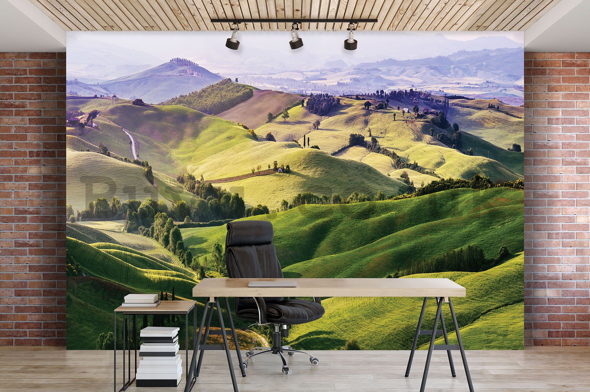 Wall mural: Hilly landscape - 254x368 cm