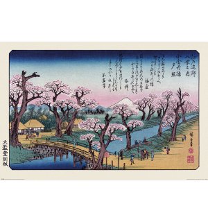 Poster - Hiroshige (Mount Fuji, Koganei Bridge)