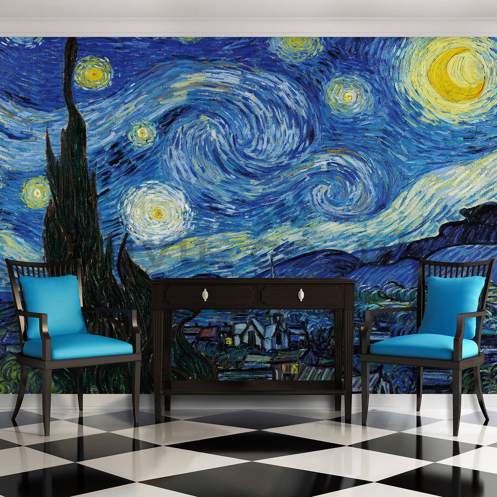 Wall mural vlies: Vincent Van Gogh, The Starry Night - 104x70,5cm
