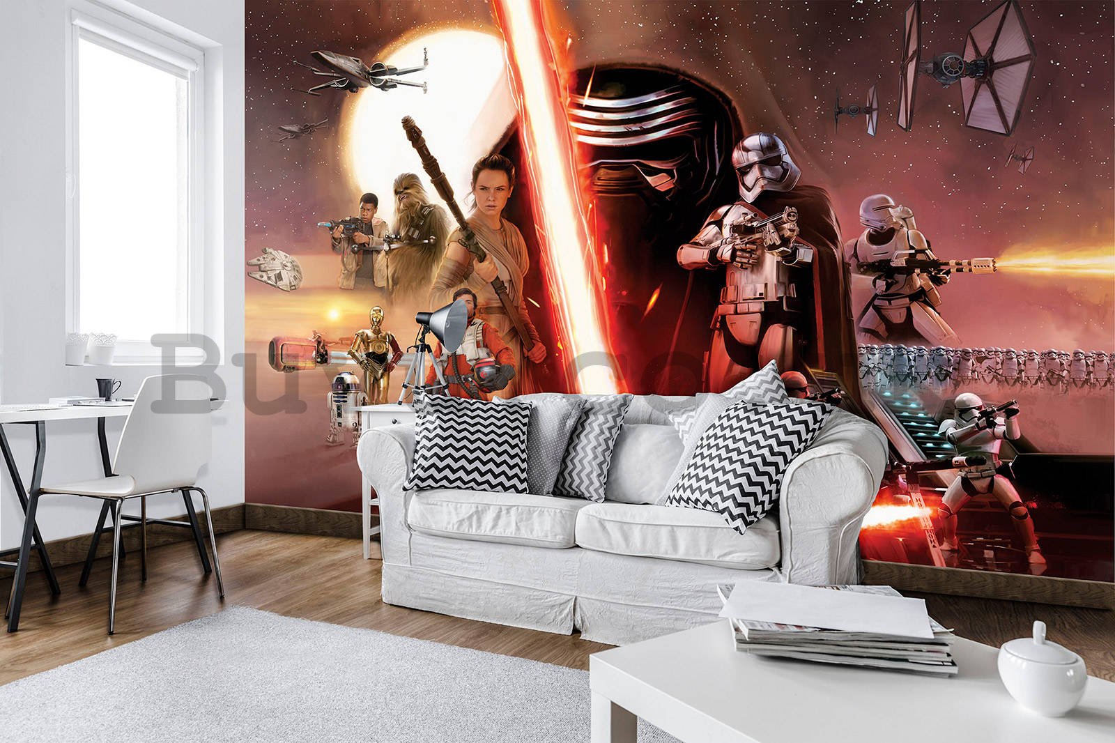 Vlies wall mural: Star Wars The Force Awakens (1) - 416x254cm
