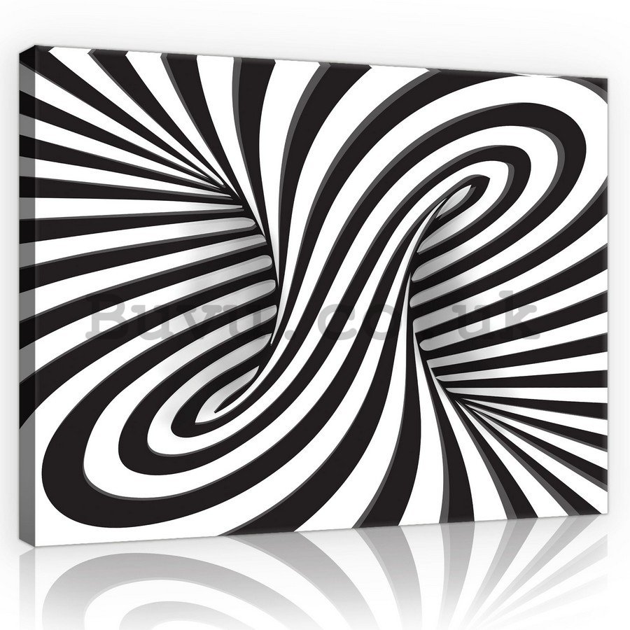 Painting on canvas: Striped Illusion (1) - 75x100 cm