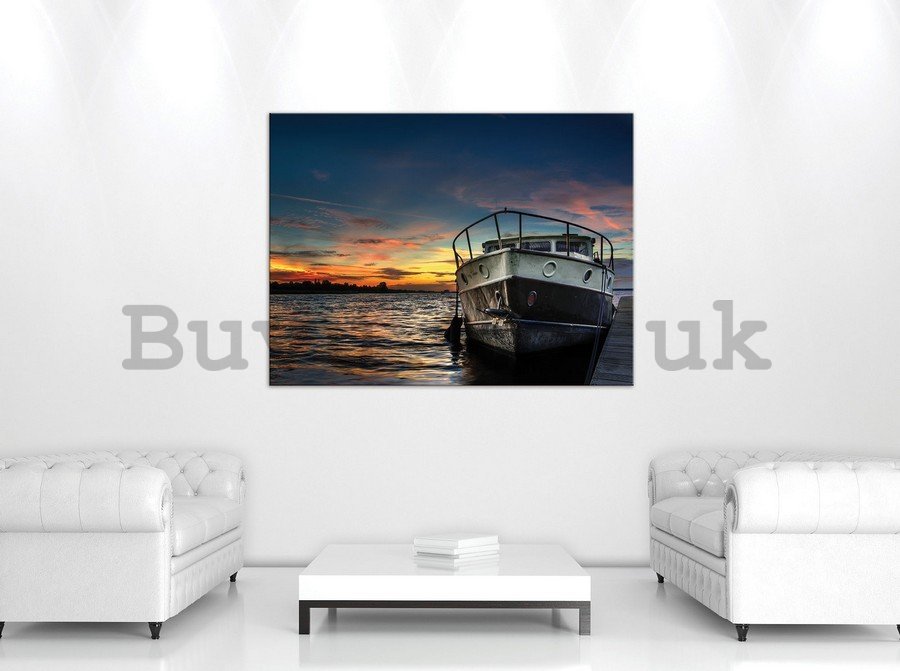 Painting on canvas: Fishing boat - 75x100 cm