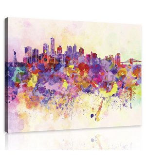 Painting on canvas: Pastel City - 75x100 cm