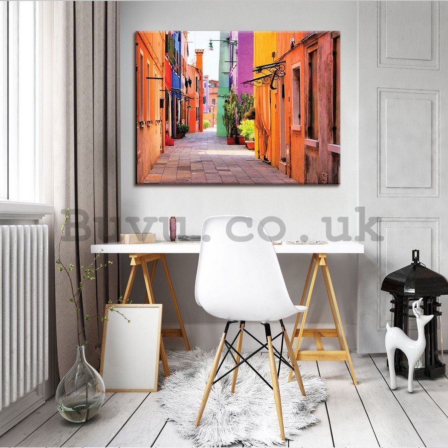 Painting on canvas: Colorful aisle - 75x100 cm