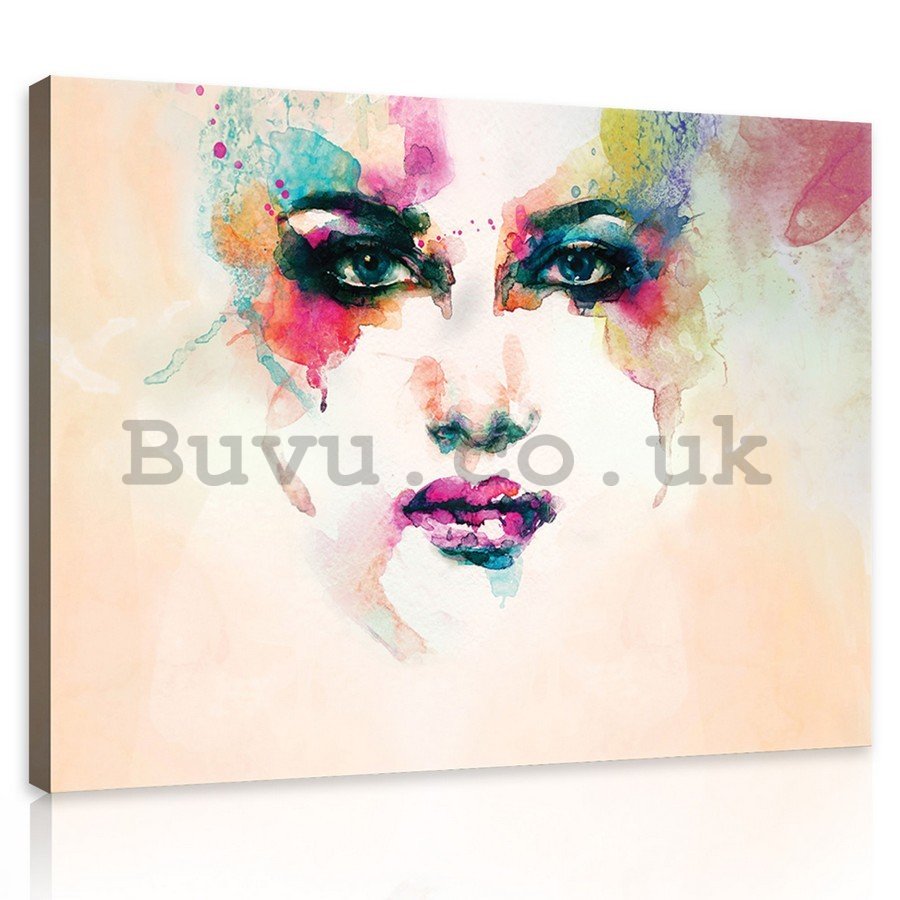 Painting on canvas: Painted face - 75x100 cm