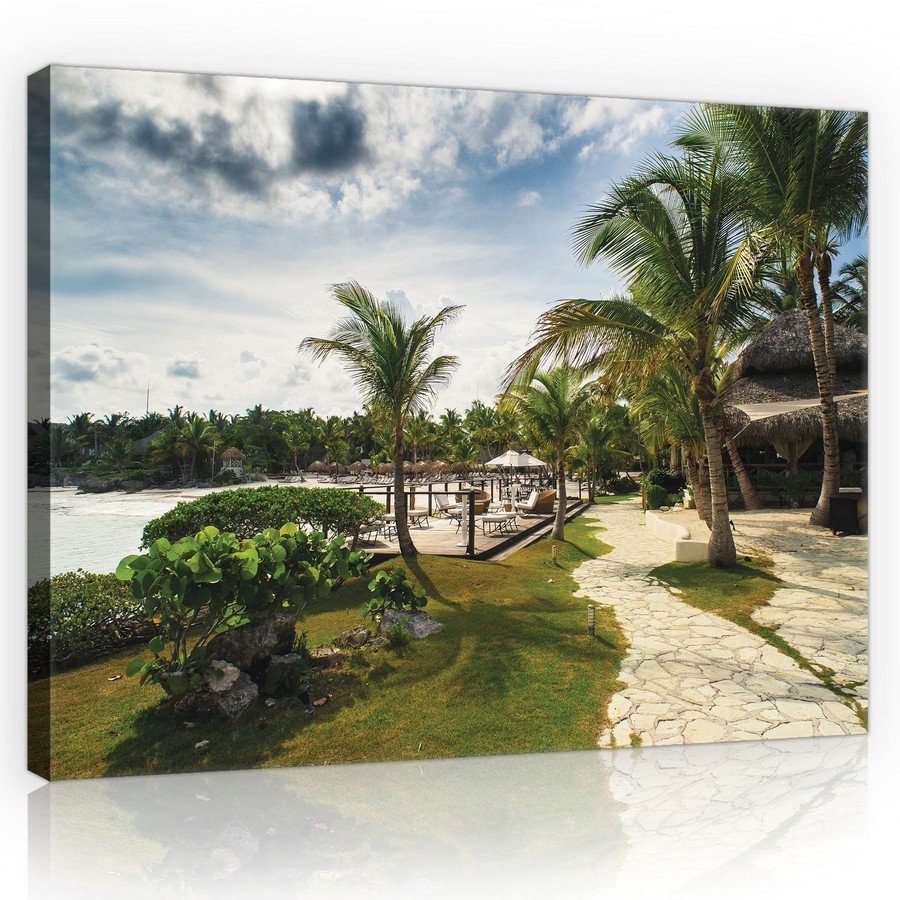 Painting on canvas: Tropical Resort (1) - 75x100 cm