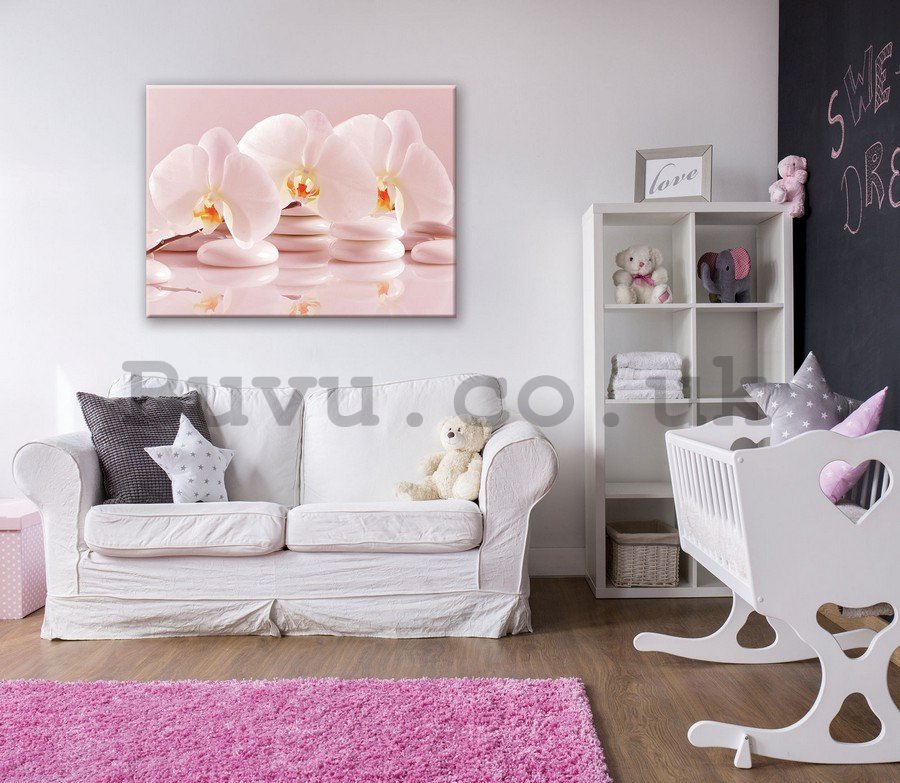 Painting on canvas: Pink Orchids - 75x100 cm