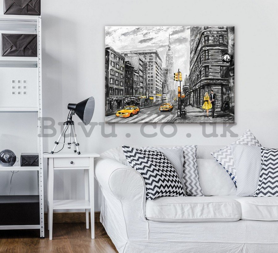 Painting on canvas: New York (painted) - 75x100 cm