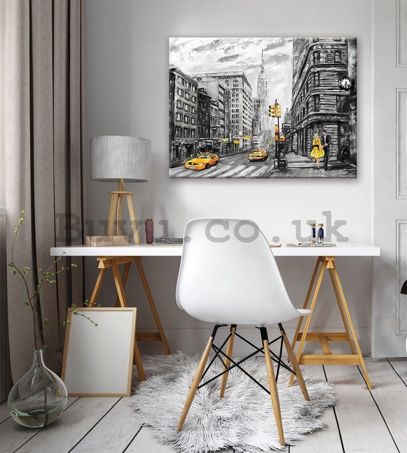 Painting on canvas: New York (painted) - 75x100 cm