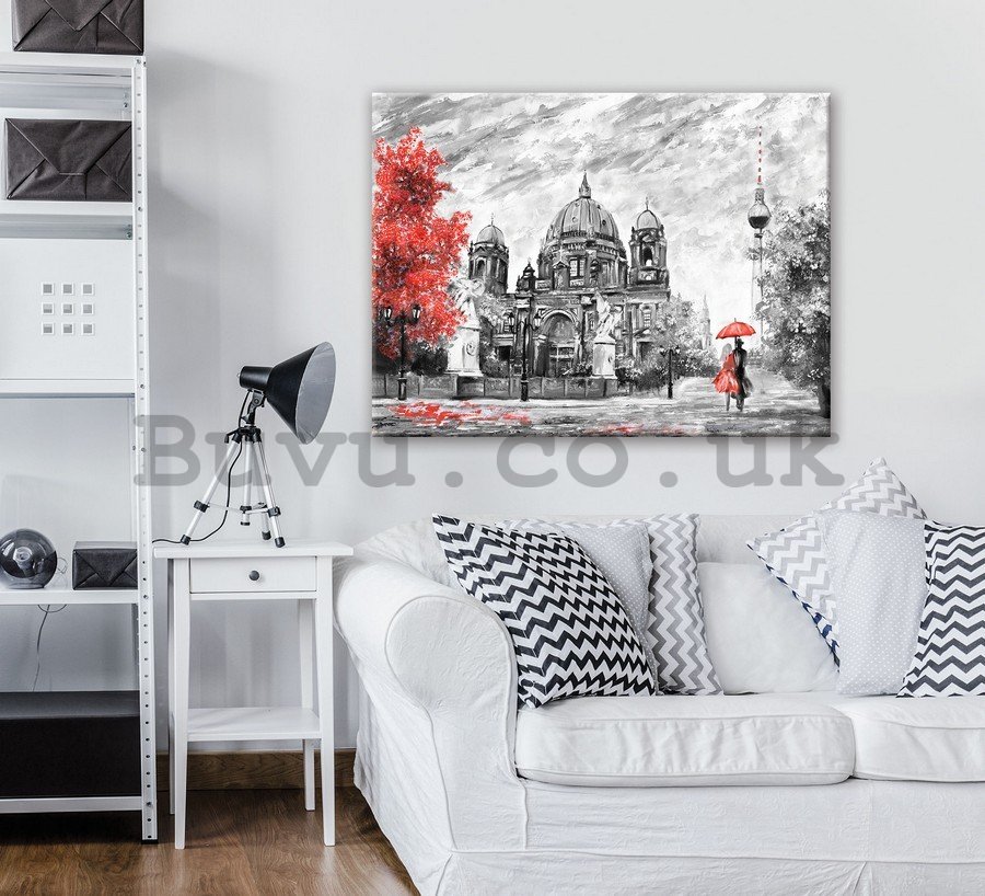 Painting on canvas: Berlin (painted) - 75x100 cm