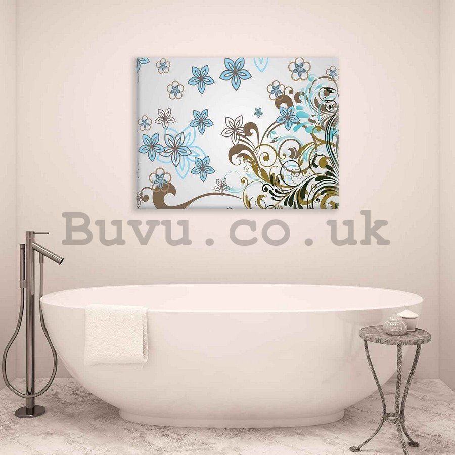 Painting on canvas: Painted flowers (1) - 75x100 cm