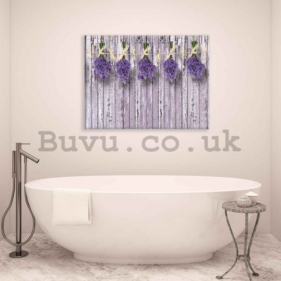 Painting on canvas: Lavender on the wall - 75x100 cm
