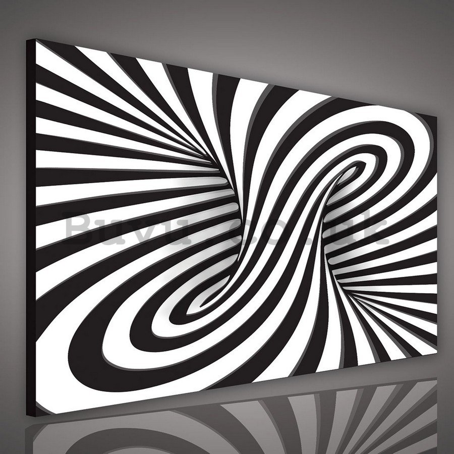 Painting on canvas: Striped Illusion (2) - 75x100 cm