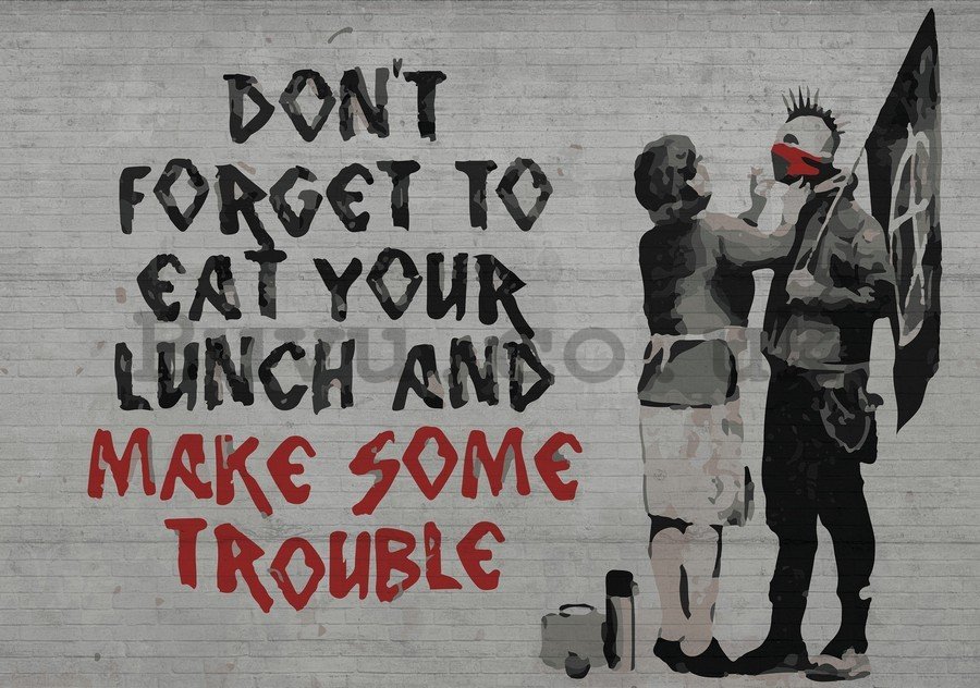 Painting on canvas: Do not Forget to Eat Your Lunch (Graffiti) - 75x10