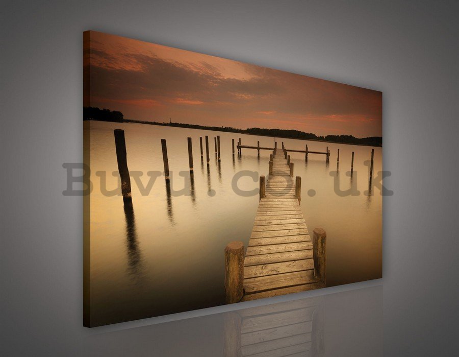 Painting on canvas: Pier (2) - 75x100 cm