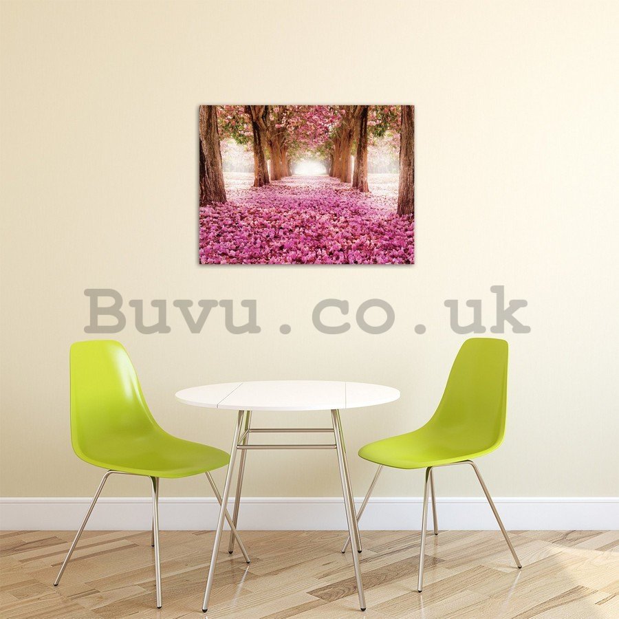 Painting on canvas: Blossoming roll (3) - 75x100 cm