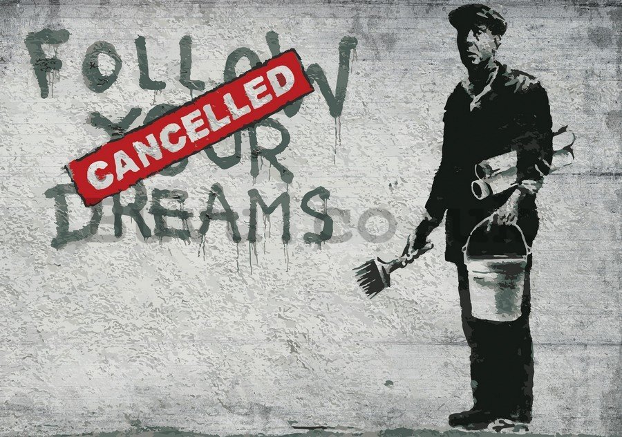 Painting on canvas: Follow Your Cancelled Dreams (Graffiti) - 75x100 c