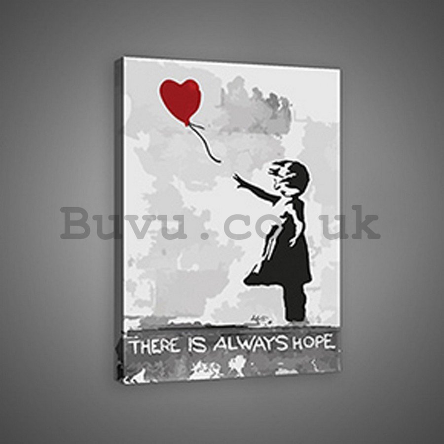Painting on canvas: There is Always Hope (graffiti) - 75x100 cm