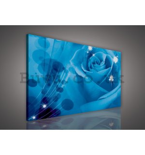 Painting on canvas: Blue Rose (1) - 75x100 cm