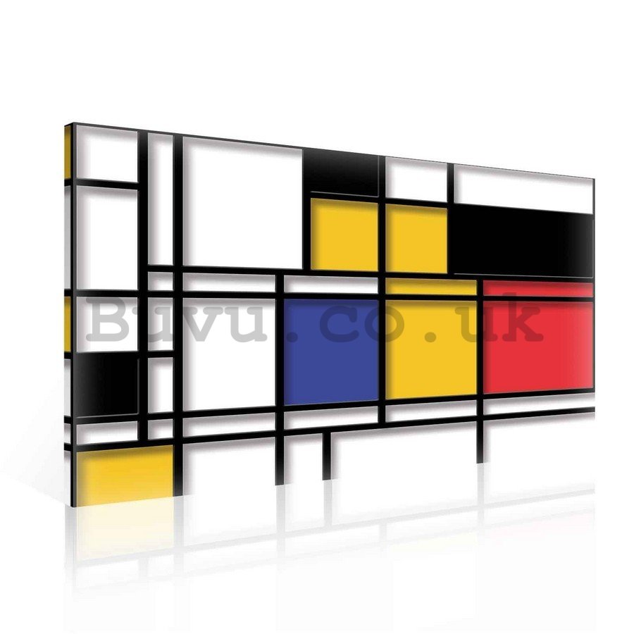 Painting on canvas: Colored rectangles (1) - 75x100 cm